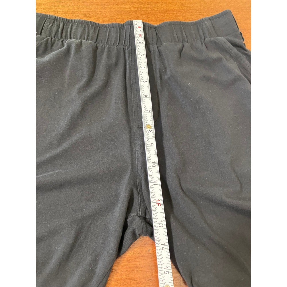 Pact Mens Organic Cotton Knit Lounge Shorts Black Size L Elastic Waist Pocket - Picture 7 of 12